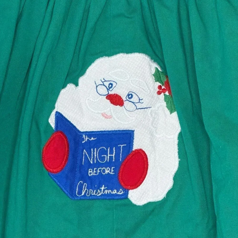 The Bailey Boys Vintage Holiday Christmas Romper Embroidered Santa - US Kids 24M